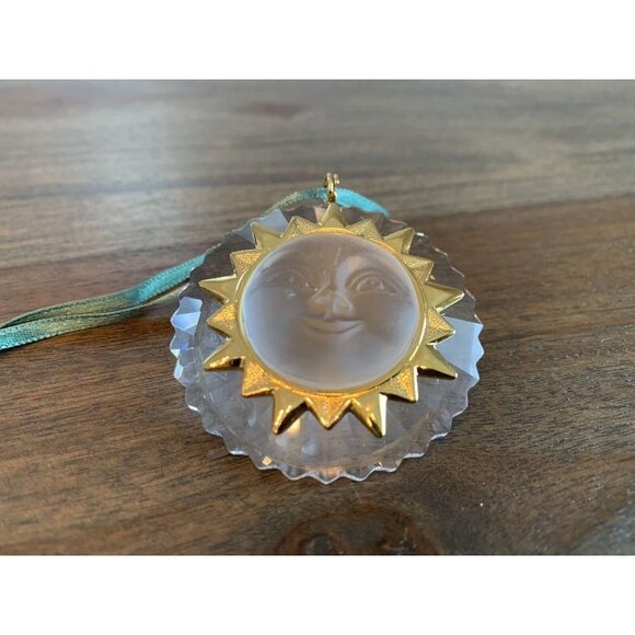 Swarovski Christmas Memories Ornament Crystal Sun Face Sun God EUC in Box - Picture 2 of 9